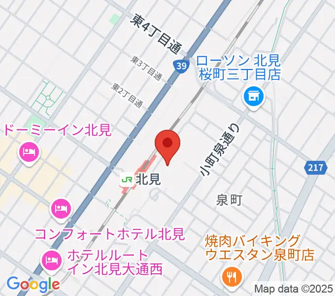 北見芸術文化ホール きた・アート21の地図