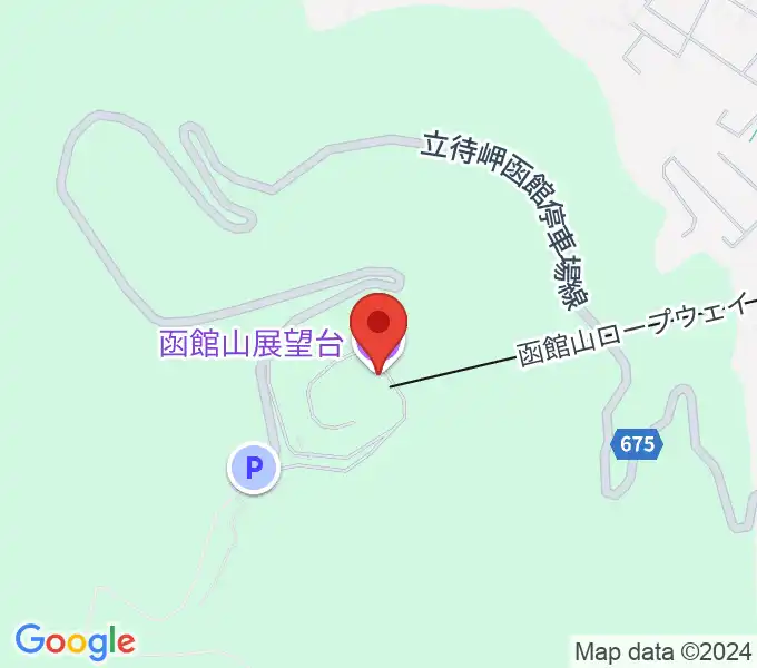 函館山クレモナホールの地図