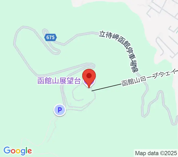 函館山クレモナホールの地図