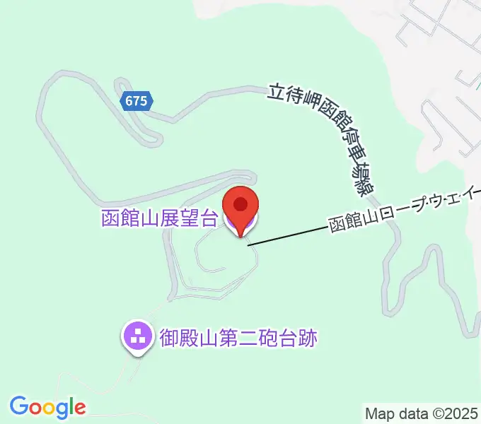 函館山クレモナホールの地図