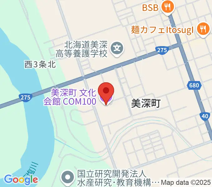 美深町文化会館COM100の地図