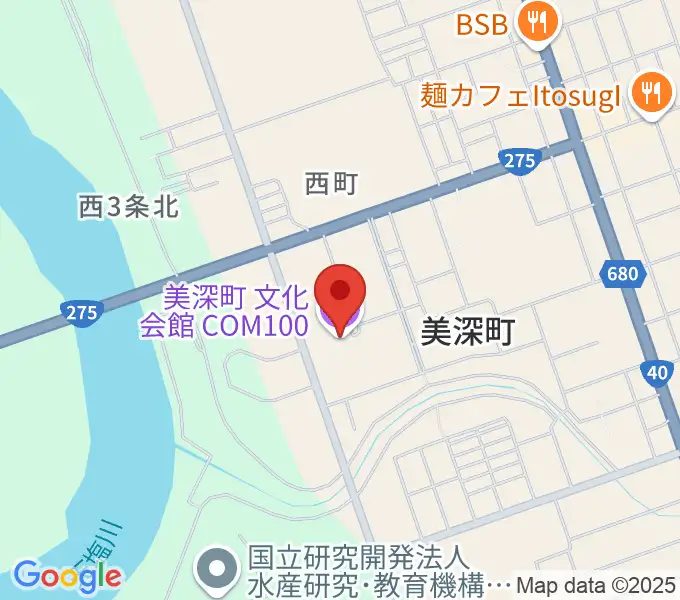 美深町文化会館COM100の地図