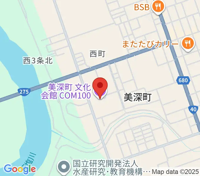 美深町文化会館COM100の地図