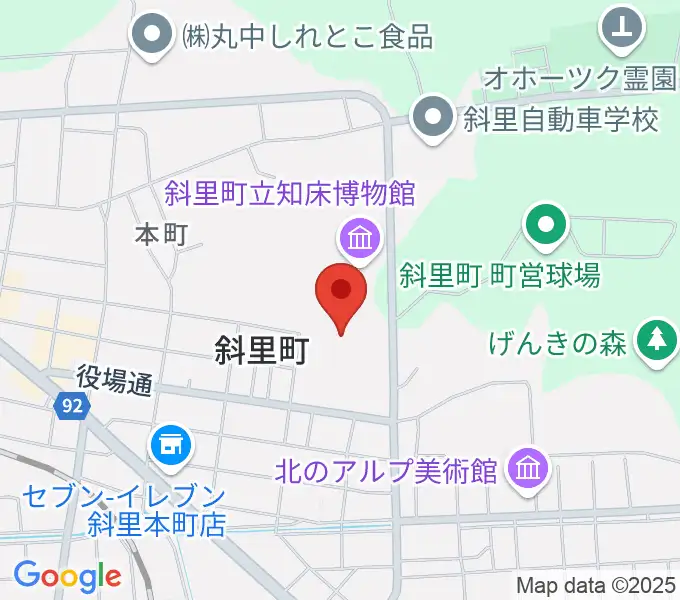 ゆめホール知床の地図