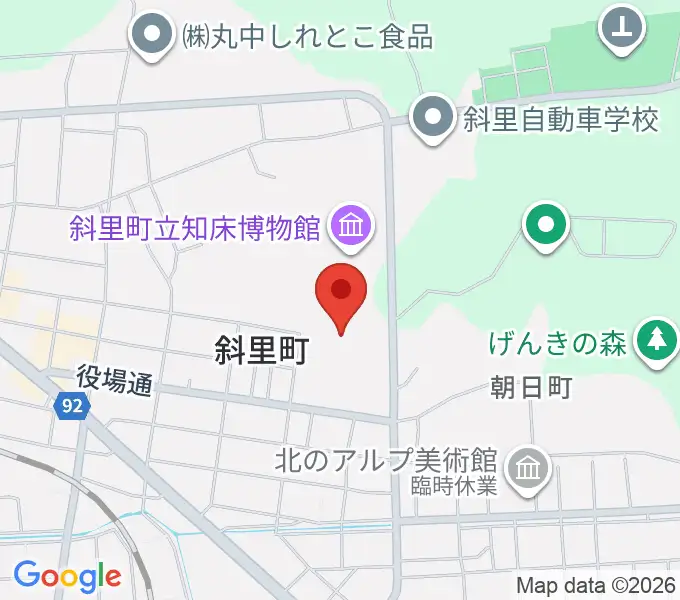 ゆめホール知床の地図