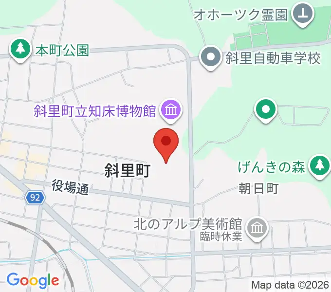 ゆめホール知床の地図