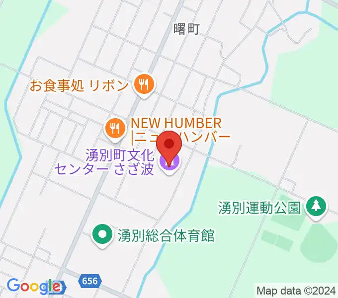 湧別町文化センターさざ波の地図