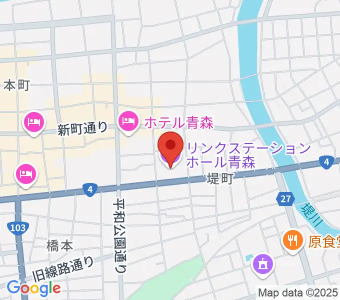 リンクステーションホール青森の地図