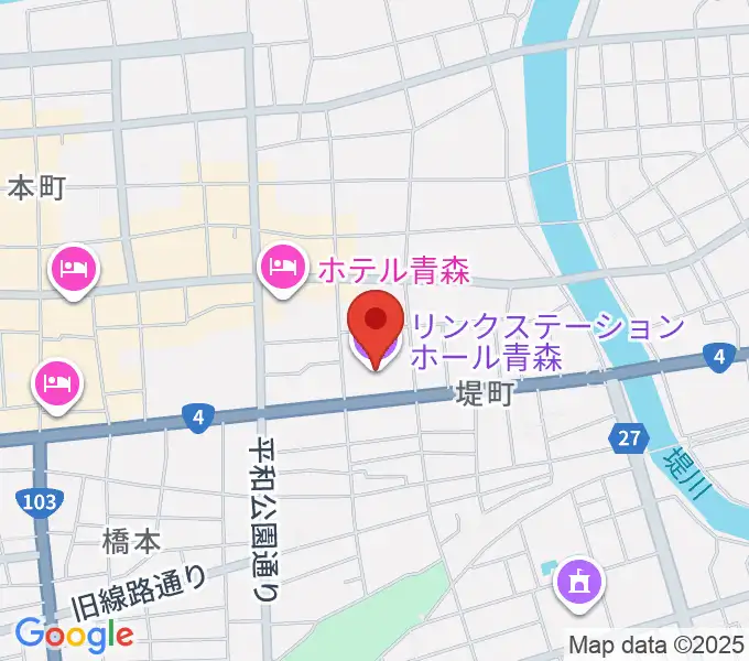 リンクステーションホール青森の地図