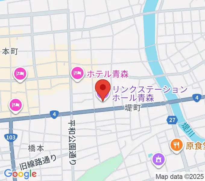 リンクステーションホール青森の地図