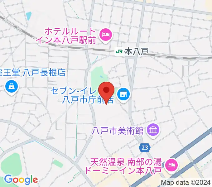 SG GROUPホールはちのへの地図