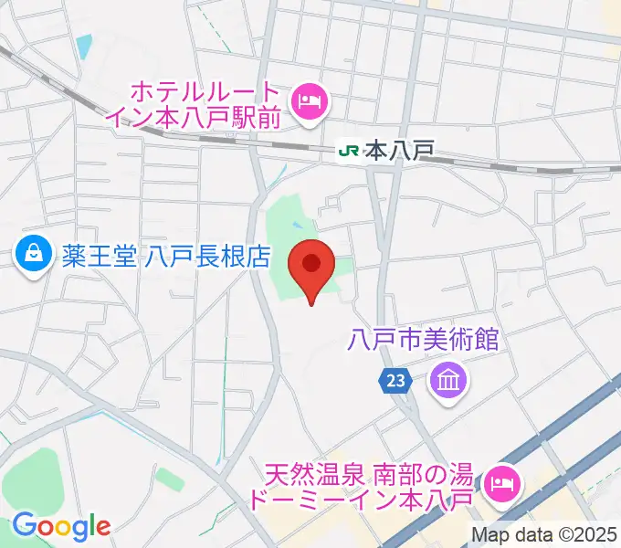 SG GROUPホールはちのへの地図