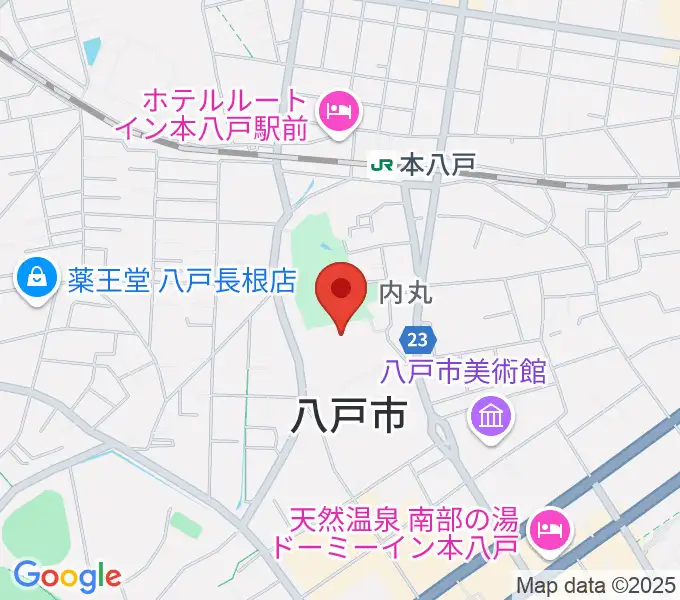 SG GROUPホールはちのへの地図