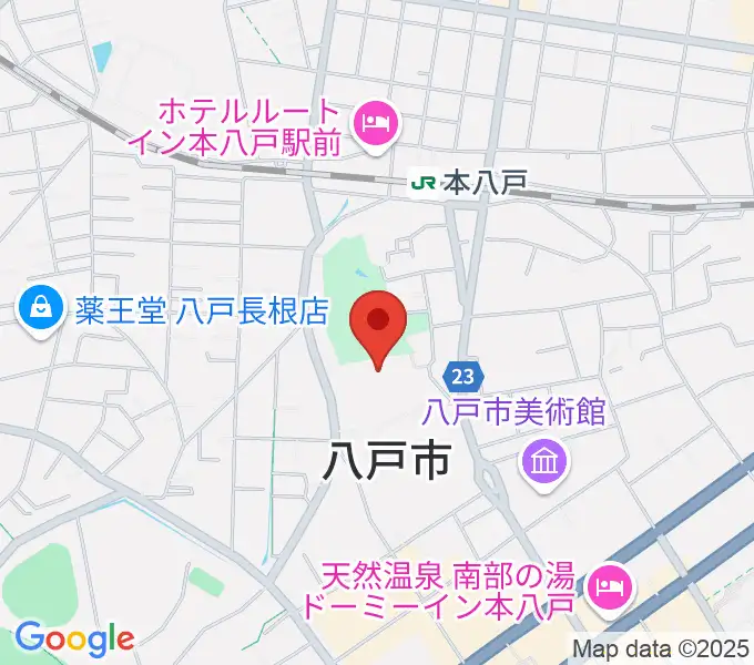 SG GROUPホールはちのへの地図