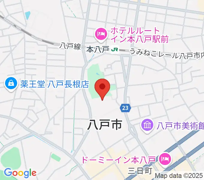 SG GROUPホールはちのへの地図