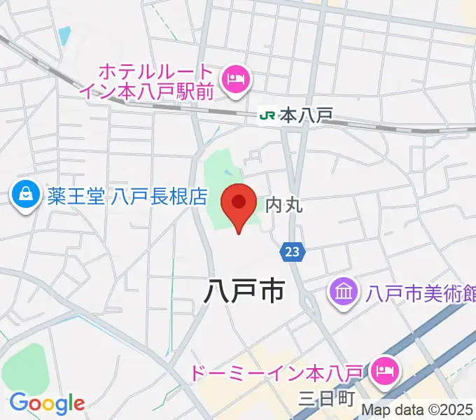 SG GROUPホールはちのへの地図