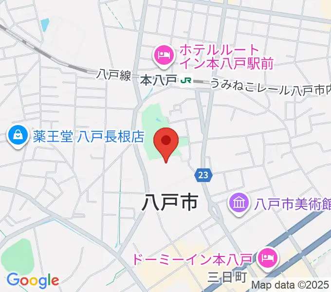 SG GROUPホールはちのへの地図