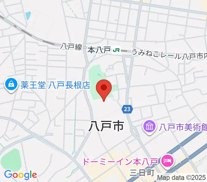 SG GROUPホールはちのへの地図