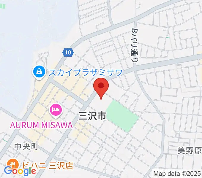 三沢市公会堂の地図