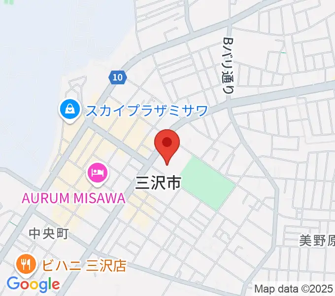 三沢市公会堂の地図