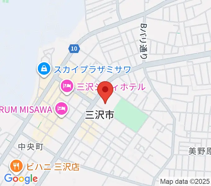 三沢市公会堂の地図