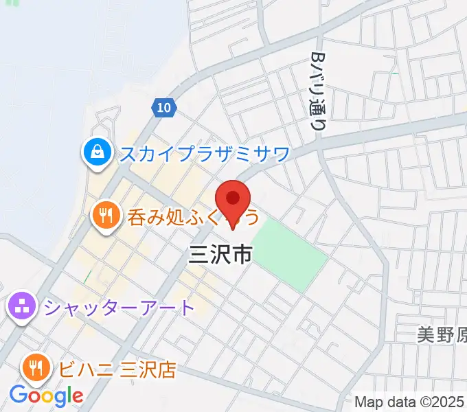 三沢市公会堂の地図