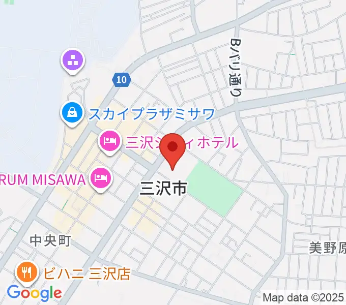 三沢市公会堂の地図