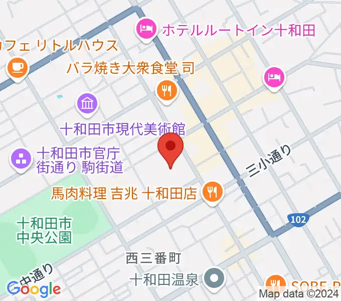 十和田市民文化センターの地図