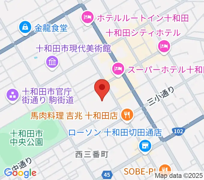 十和田市民文化センターの地図
