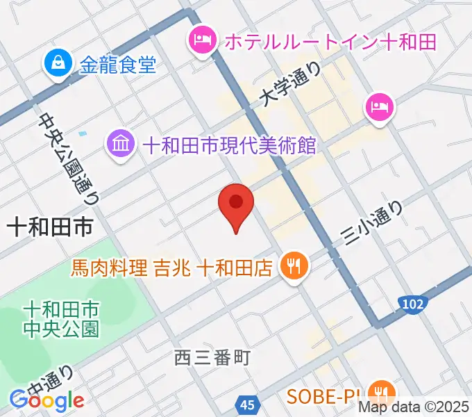 十和田市民文化センターの地図
