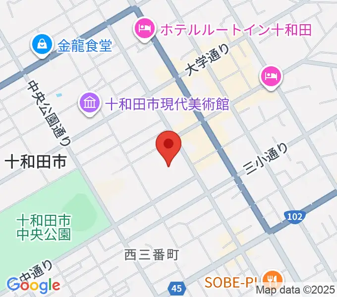 十和田市民文化センターの地図