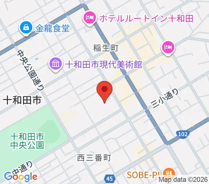 十和田市民文化センターの地図