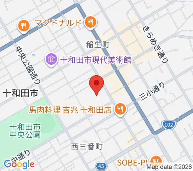 十和田市民文化センターの地図
