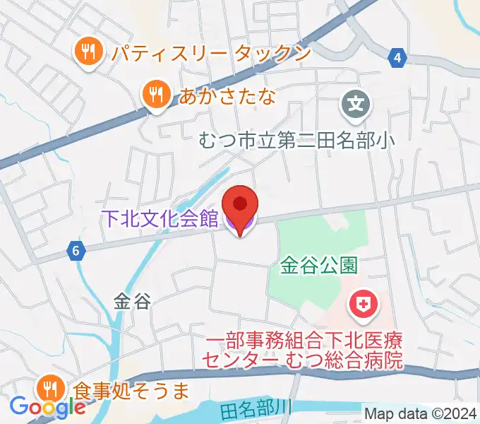 下北文化会館の地図