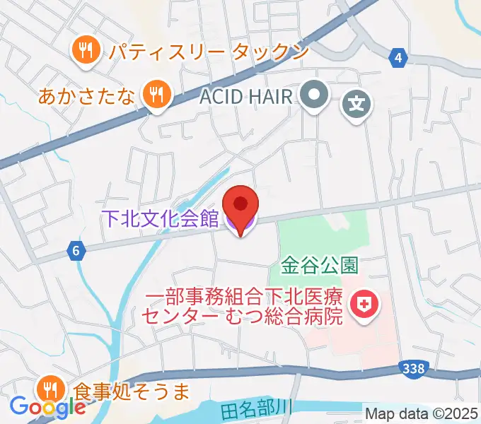 下北文化会館の地図