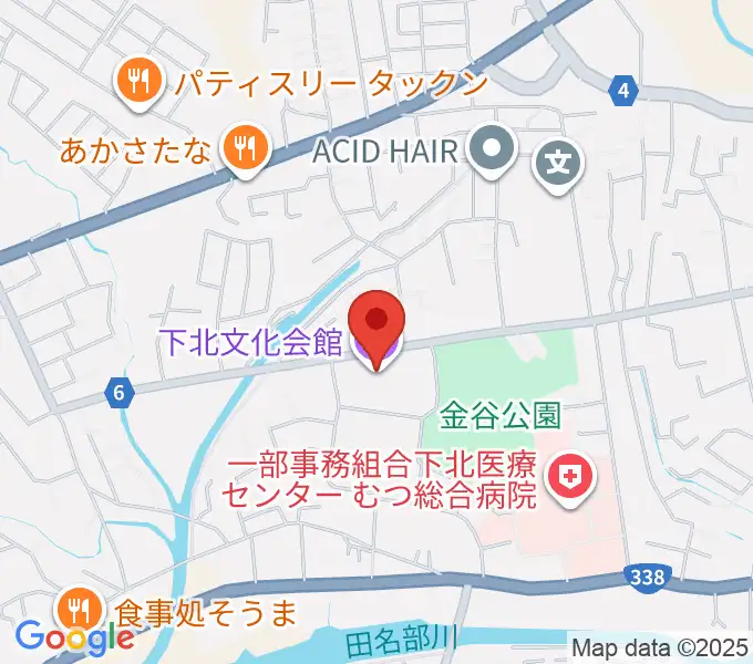 下北文化会館の地図