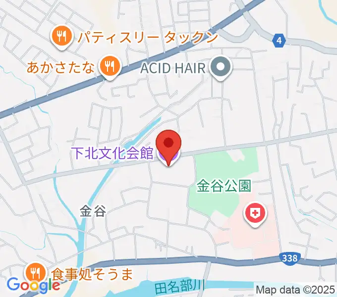 下北文化会館の地図