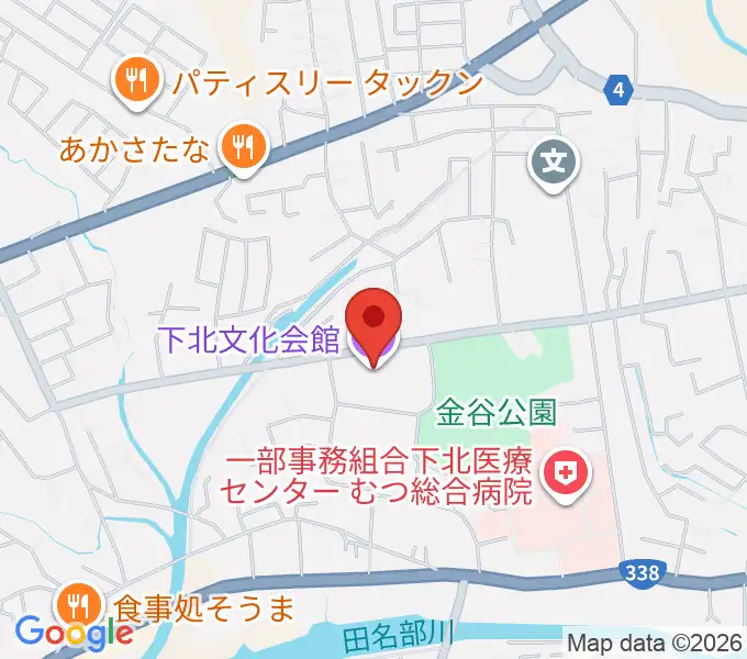 下北文化会館の地図
