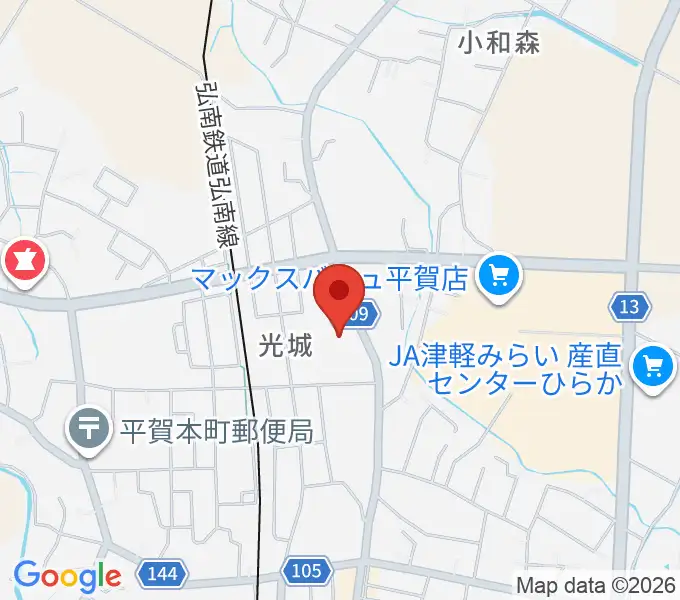 平川市文化センターの地図