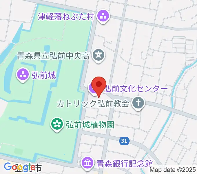 弘前文化センターの地図