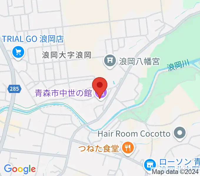 青森市中世の館の地図