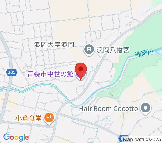 青森市中世の館の地図