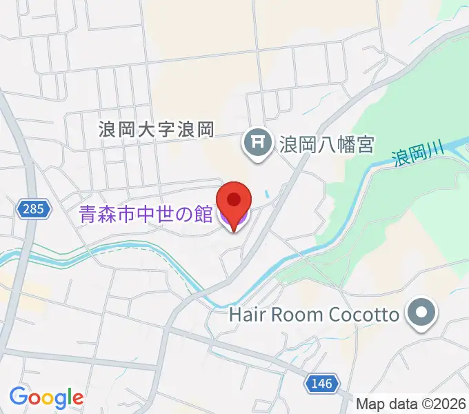 青森市中世の館の地図