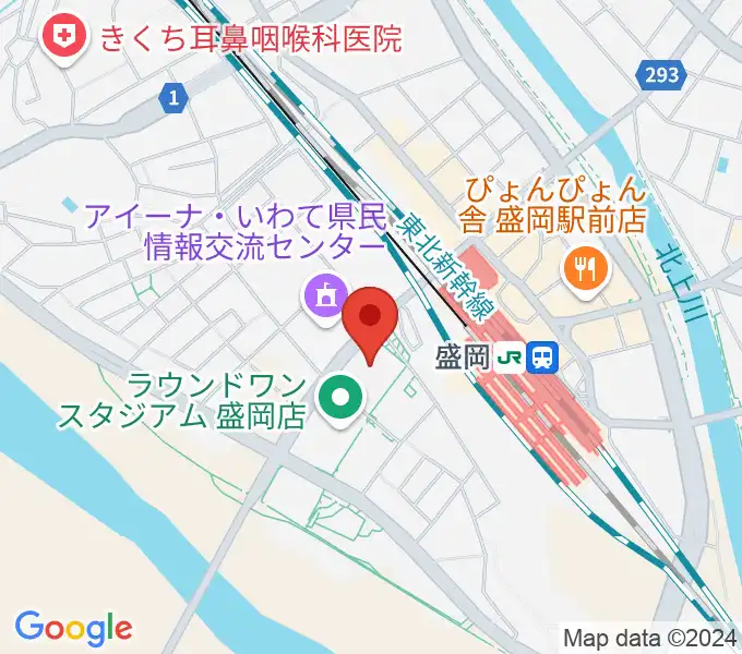 盛岡市民文化ホールの地図