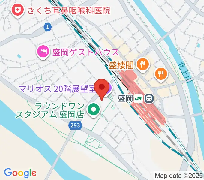 盛岡市民文化ホールの地図