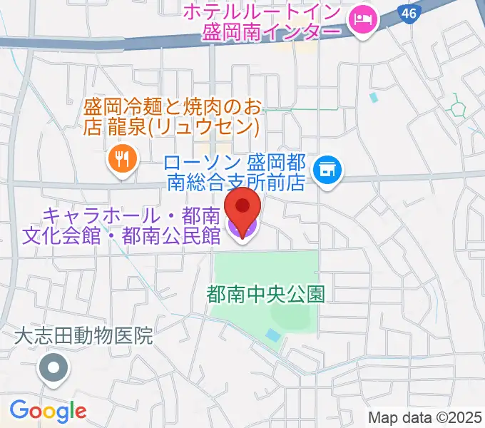 キャラホールの地図