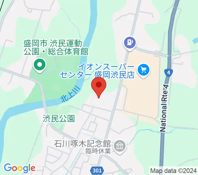 姫神ホールの地図