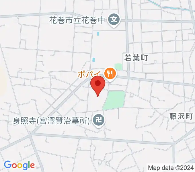 花巻市文化会館の地図