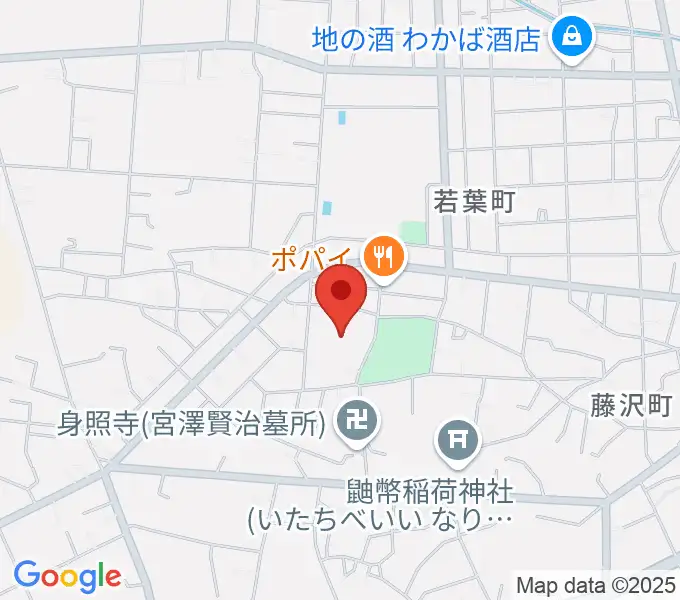 花巻市文化会館の地図