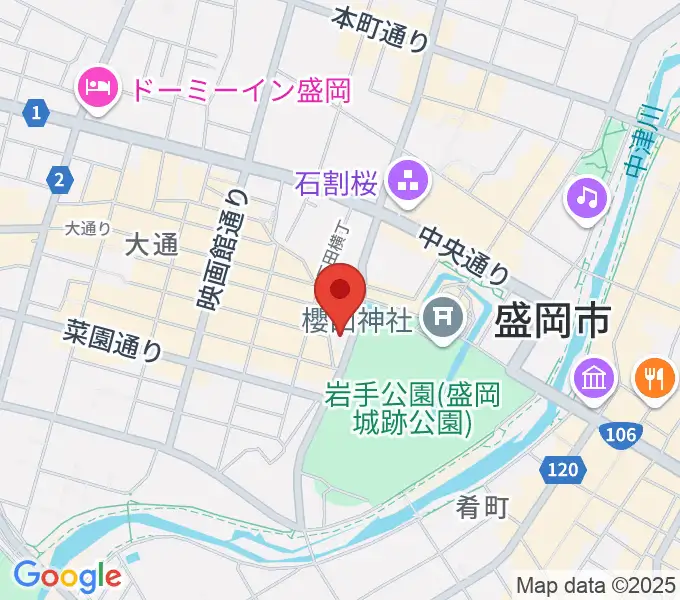 岩手教育会館の地図